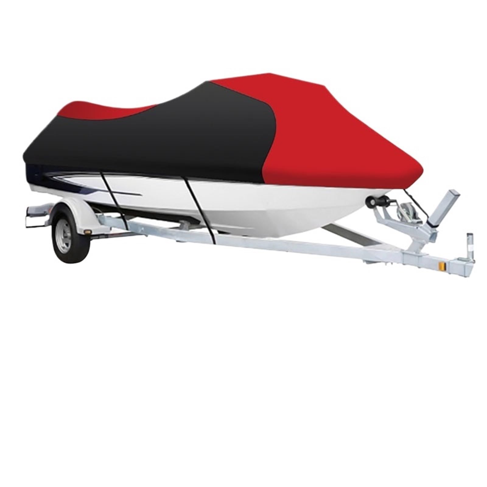 600D Jet Ski Trailerable Rot Und Schwarz Farbe Abdeckung Schutz Wasserdicht Boot Abdeckung Paddle Board Abdeckung V-Rumpf Boat Cover Universelle(L 360x250cm) von EKalgretrA