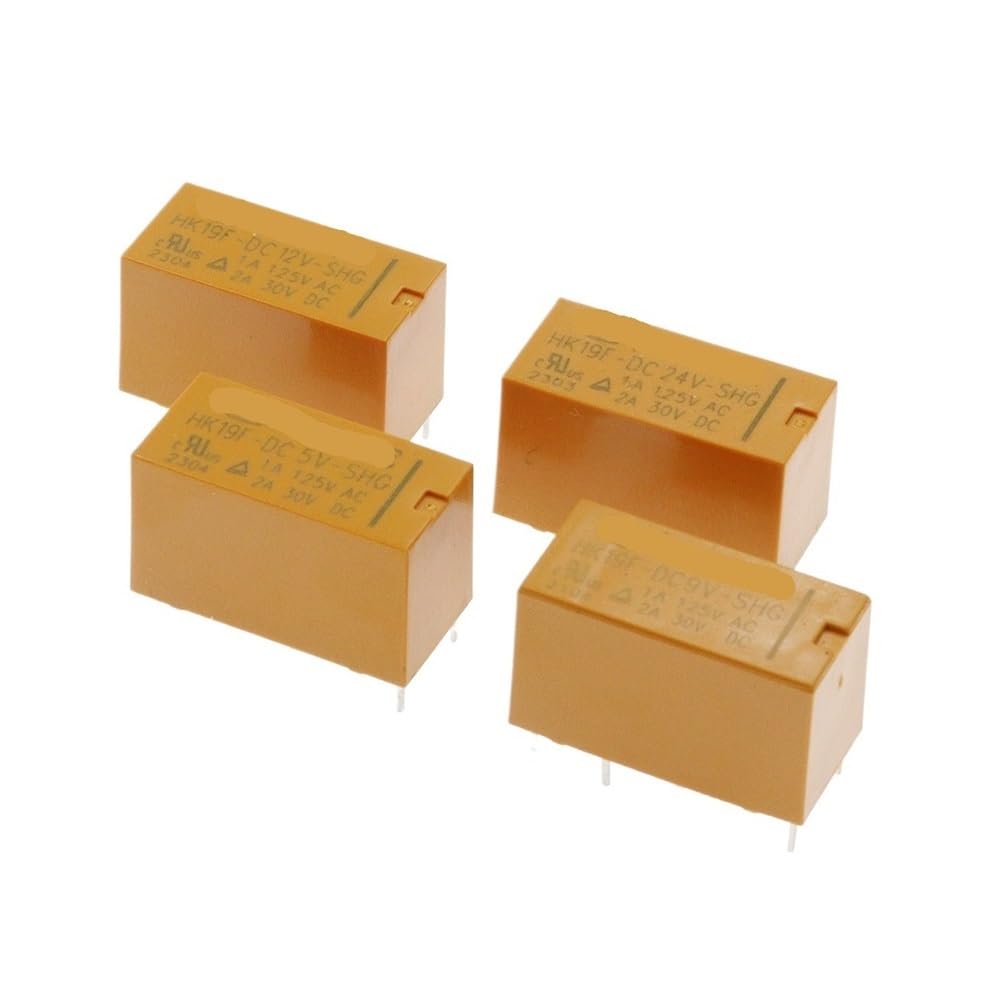 DC 3V 5V 9V 12V 8 Foot 2A 2 Open 2 Closed Relay Communication Signal Relay Electromagnetic Relay ELCCHRLD(One Size,HK19F-DC24V-SHG) von ELCCHRLD