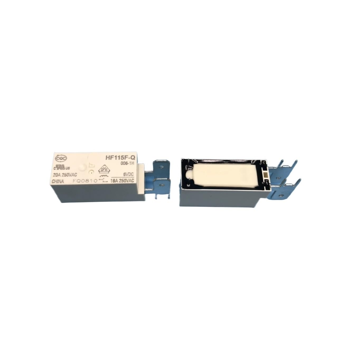 Relay HF115F-Q-006-1H One set of normally open 20A250VAC vertical structure coils 6VDC ELCCHRLD von ELCCHRLD