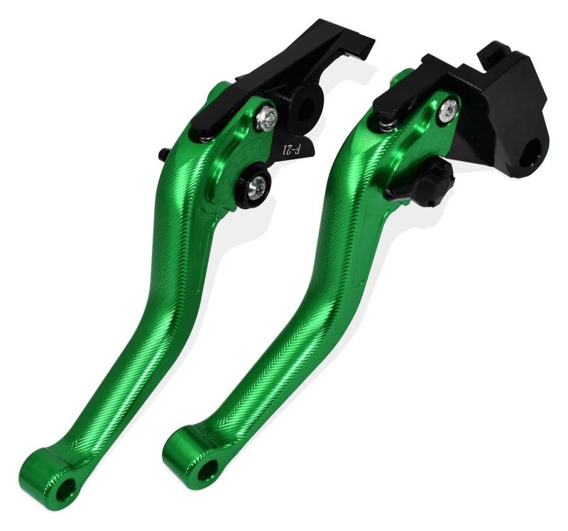 Bremsen Kupplungshebel Griff Für CBR1000RR Für FIREBLADE/SP 2009-2024 CNC Aluminium Legierung Hergestellt 3D Fishbone Muster Kurzen Bremse Kupplung Hebel(Green) von ELCEAMMDLW