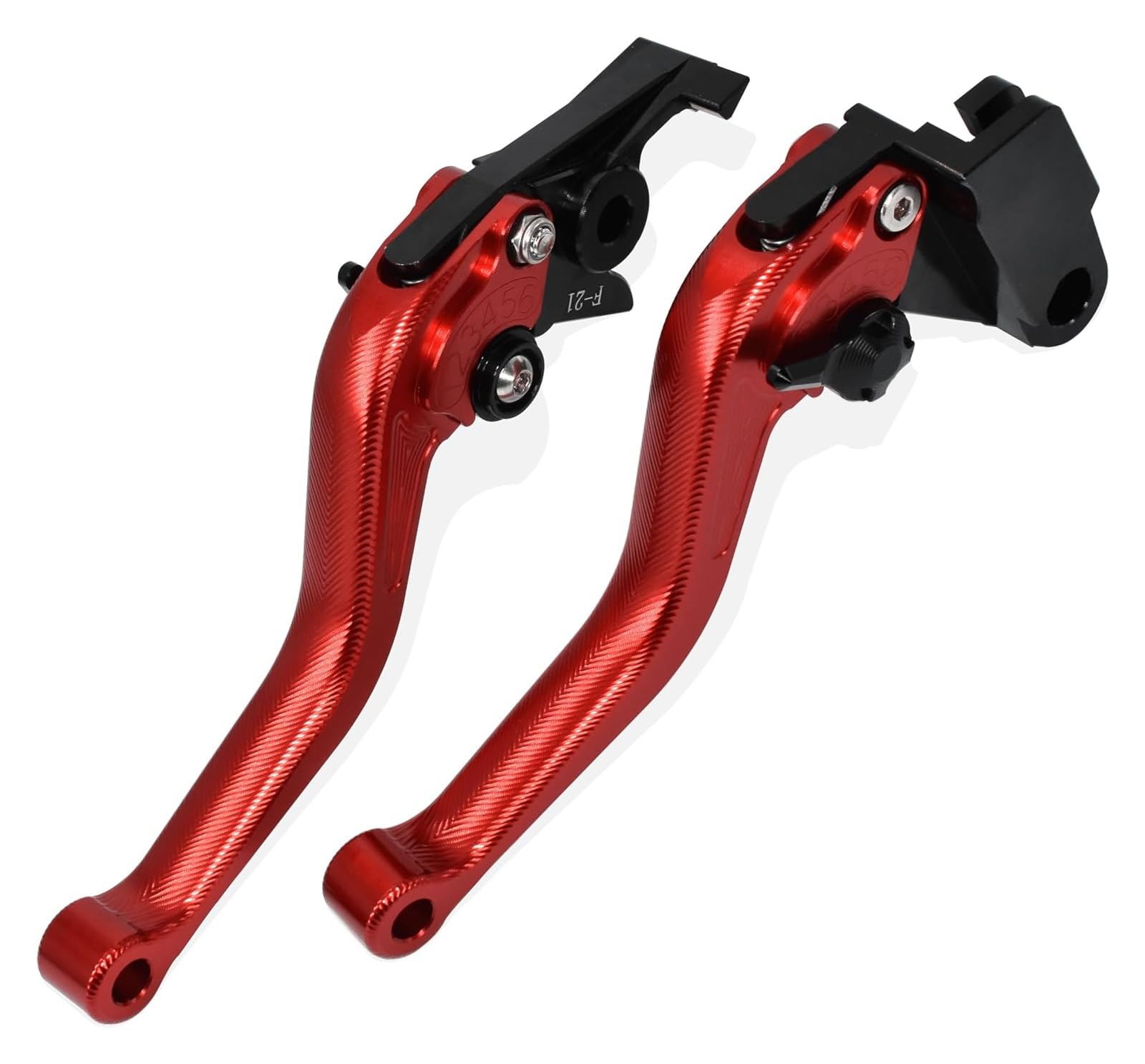 Bremsen Kupplungshebel Griff Für GROM MSX125 Für AFFE 125 CNC Aluminium Legierung Hergestellt 3D Fishbone Muster Kurze Bremse Kupplung Hebel(Red) von ELCEAMMDLW