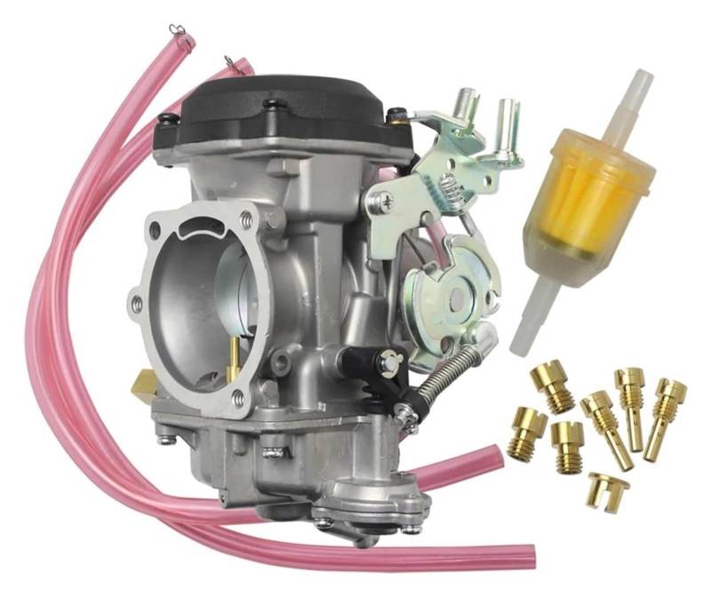 Moto Gasmotoren Vergaser Kit Für Harley Davidson Sportster Road King Super Glide 40mm CV 40 XL883 27490-04 27465-04 Zubehör Vergaser CV40 Motorrad Carb 40mm von ELCEAMMDLW