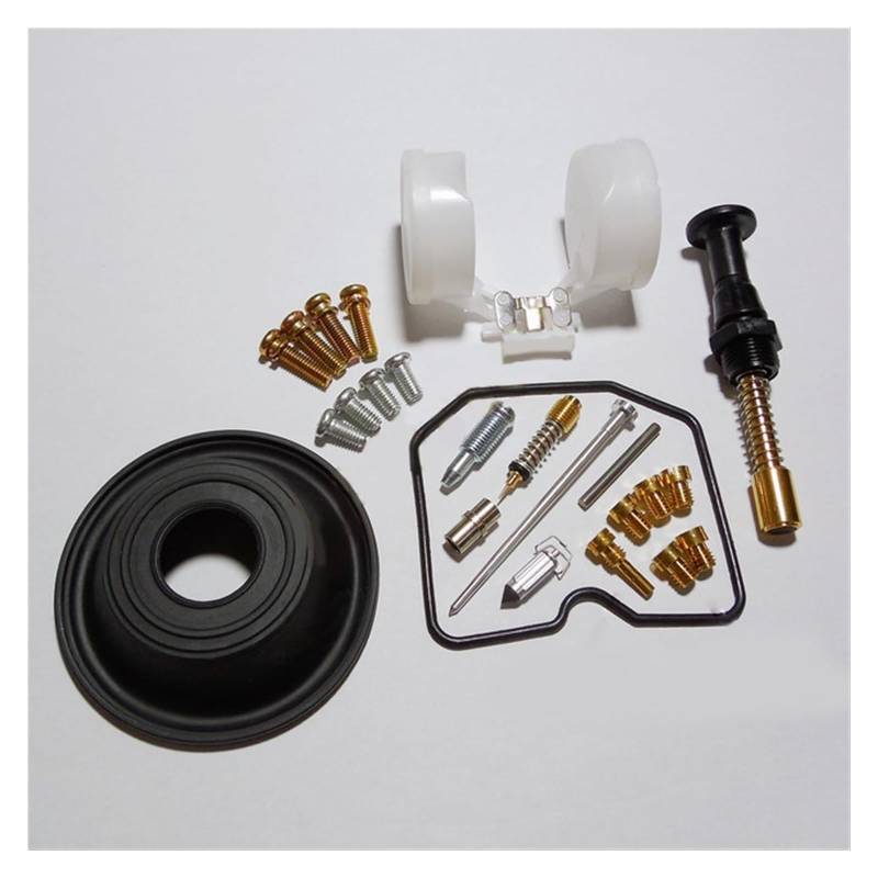 Moto Gasmotoren Vergaser Kit Für Kawasaki 1992-1999 Version Estrella BJ250 W250 Einzylinder Motorrad Vergaser Reparatursatz Mit Kolbenmontage Zubehör(With Diaphragm) von ELCEAMMDLW