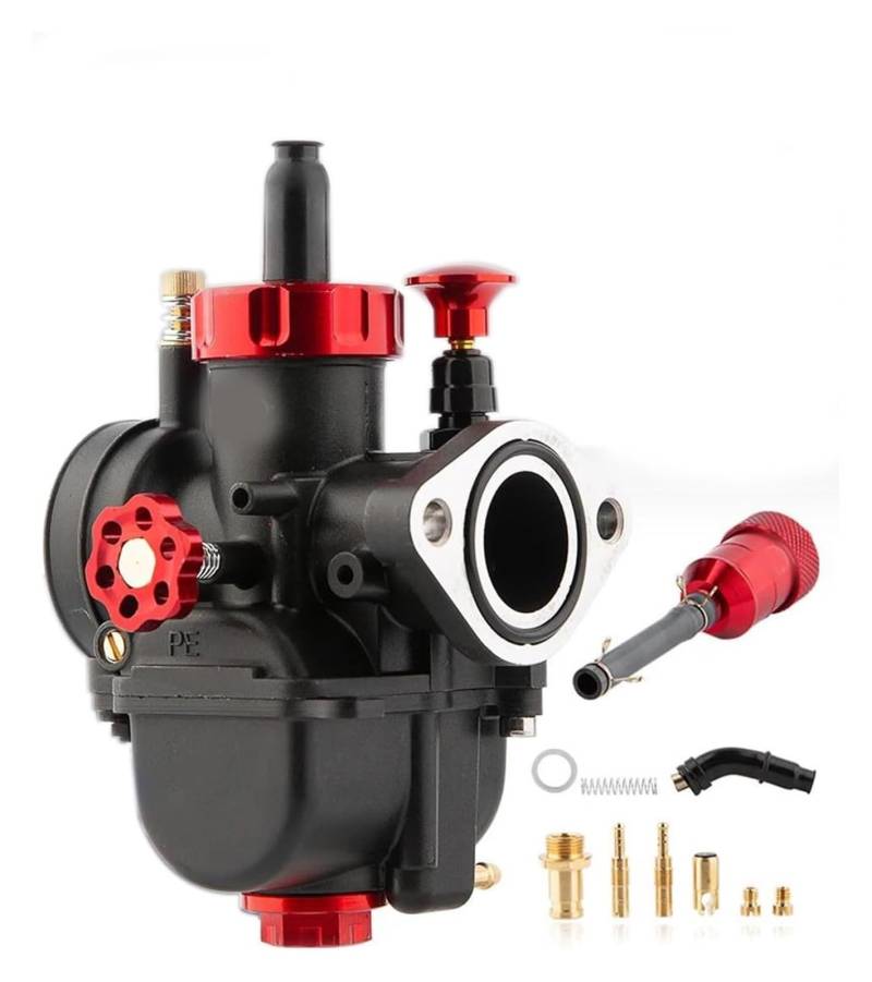 Moto Gasmotoren Vergaser Kit Für Kawasaki Dirt Bike ATV Motorrad 2T 4T Vergaser PE17 19 22 24 26 28mm Flansch Autocycle Carb Mit Carb Jets Zubehör von ELCEAMMDLW