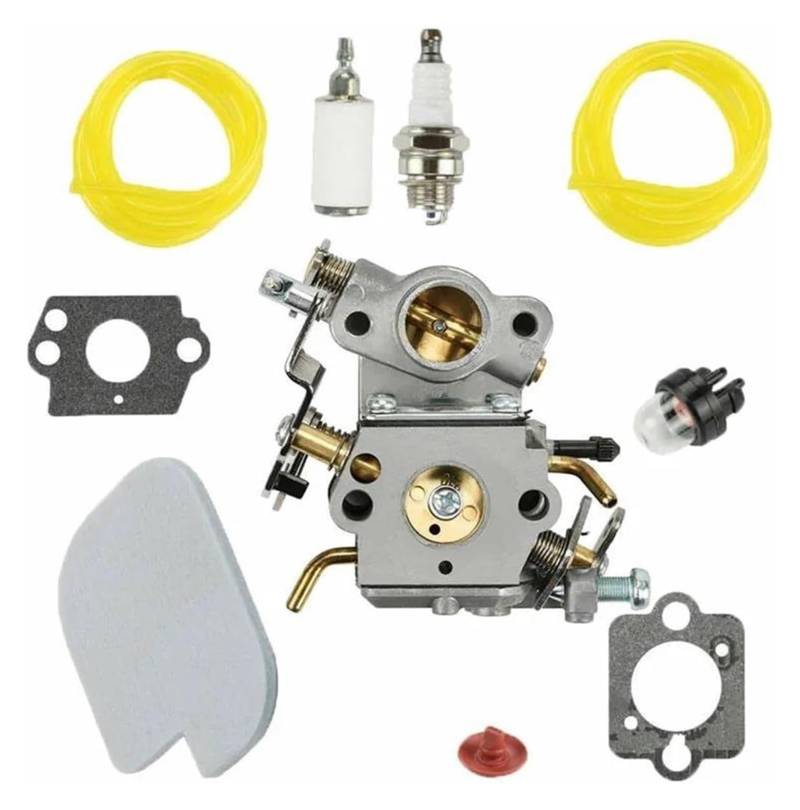 Moto Gasmotoren Vergaser Kit Für Poulan P3314 P3416 P4018 PP3816 Für ZAMA C1M-W26C Kettensäge Vergaser Carb Motoren Teile Vergaser Kit Dichtung Luftfilter Kraftstoff Schlauch von ELCEAMMDLW