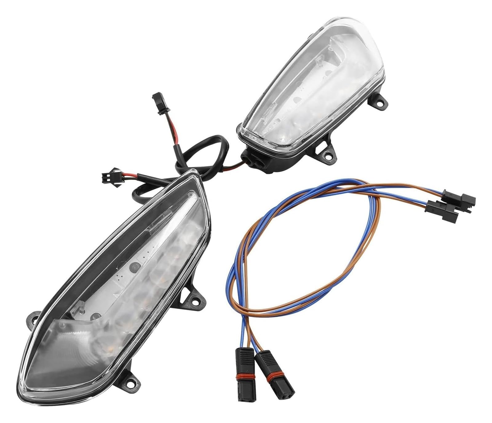 Motorrad Rückspiegel Für BM&W S1000RR 2019 2020 2021 2022 Links Rechts Dekoration Motorrad Rückspiegel LED Blinker Licht(Turn Signal Light) von ELCEAMMDLW