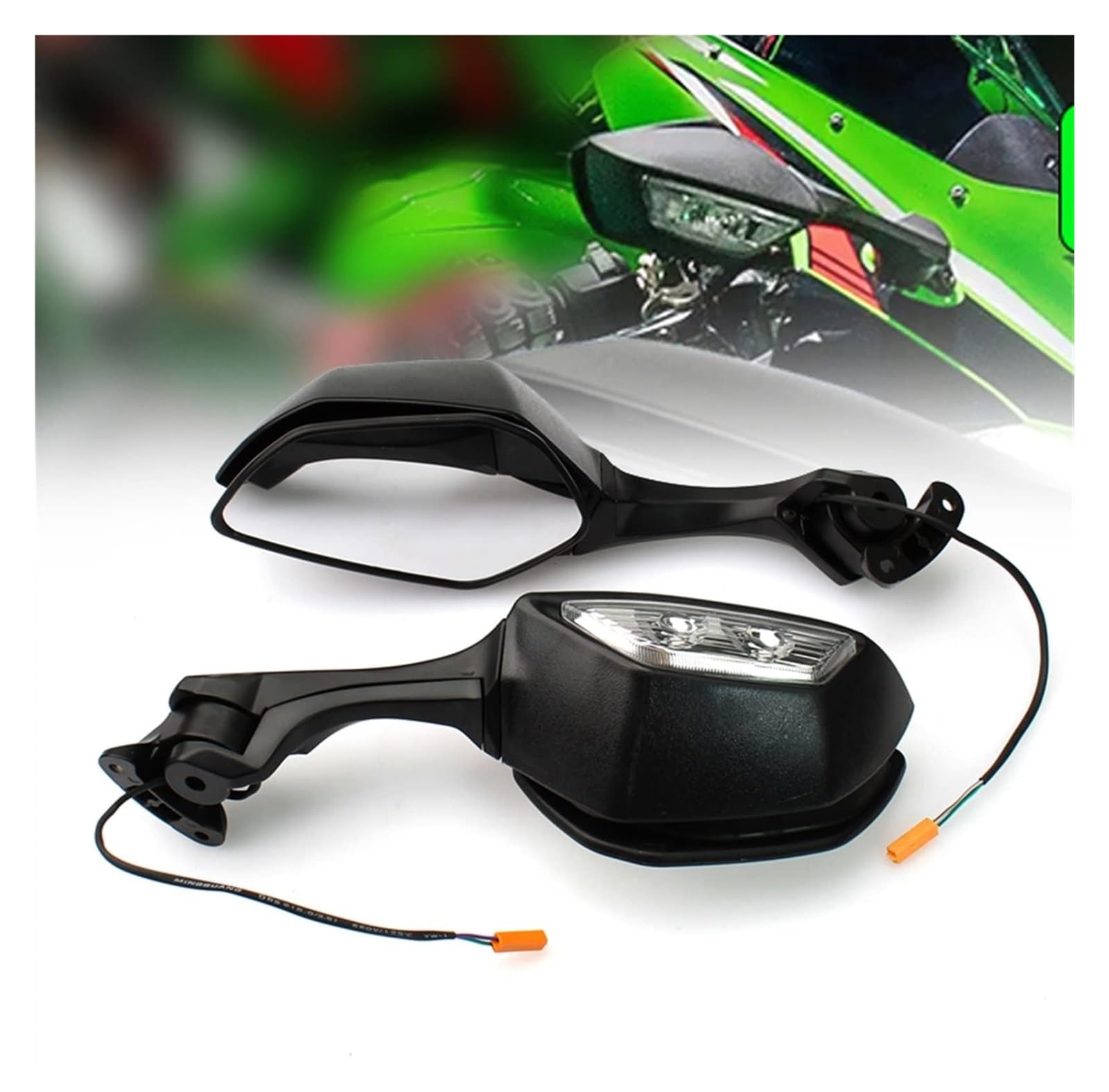 Motorrad Rückspiegel Für K&awasaki Für Ninja ZX10R 2016 2017 2018 2019 2020 Dekoration Motorrad Rückspiegel LED Blinker von ELCEAMMDLW