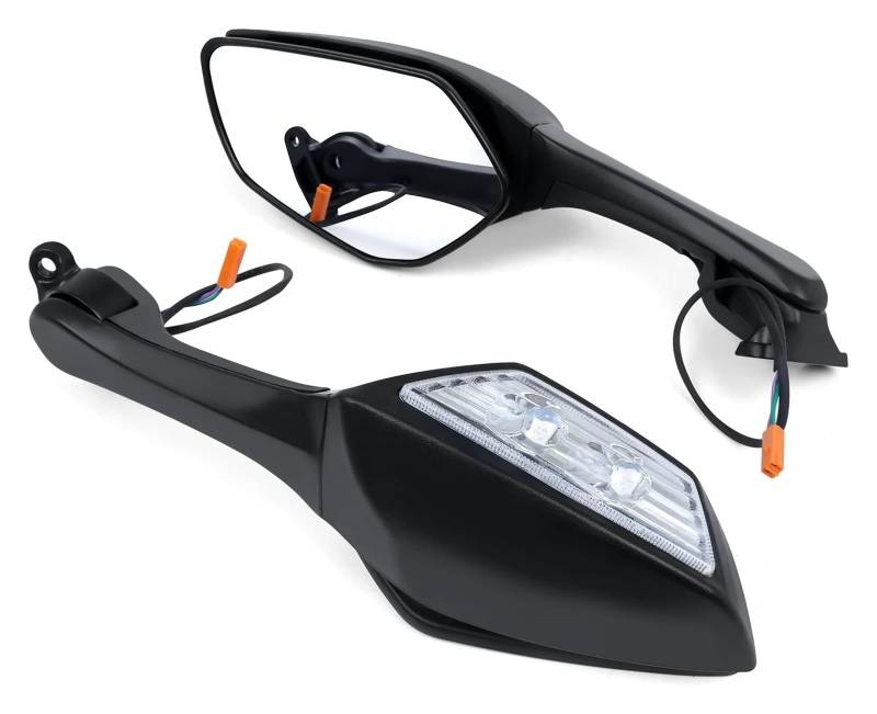 Motorrad Rückspiegel Für K&awasaki Für Ninja ZX10R ZX 10R 2011-2015 Motorradspiegel LED-Blinkersignale Faltbare Rückansicht Rückspiegel von ELCEAMMDLW