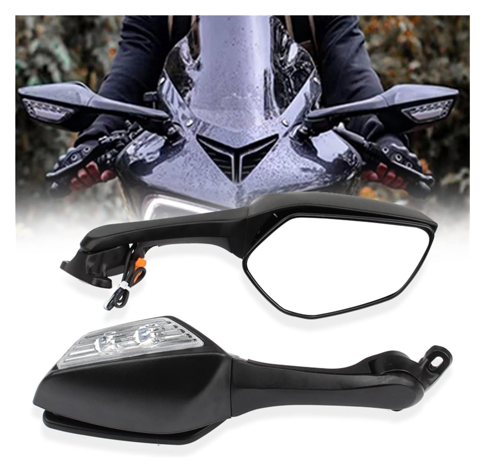 Motorrad Rückspiegel Für K&awasaki Für Ninja ZX10R ZX-10R ZX 10R 2011 2012 2013 2014 2015 Motorrad Klappspiegel LED Blinker Signale Hinten von ELCEAMMDLW