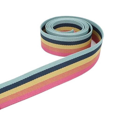 schräge bündeln mit menschlichen Stricken, 2/4M 38mm Polyester Weave Gurtband Gepäck Taschen Gurtband DIY Bekleidungsdekor Spitzenband Nähzubehör Gurtband(38mm 4Meters) von ELDFLRURB