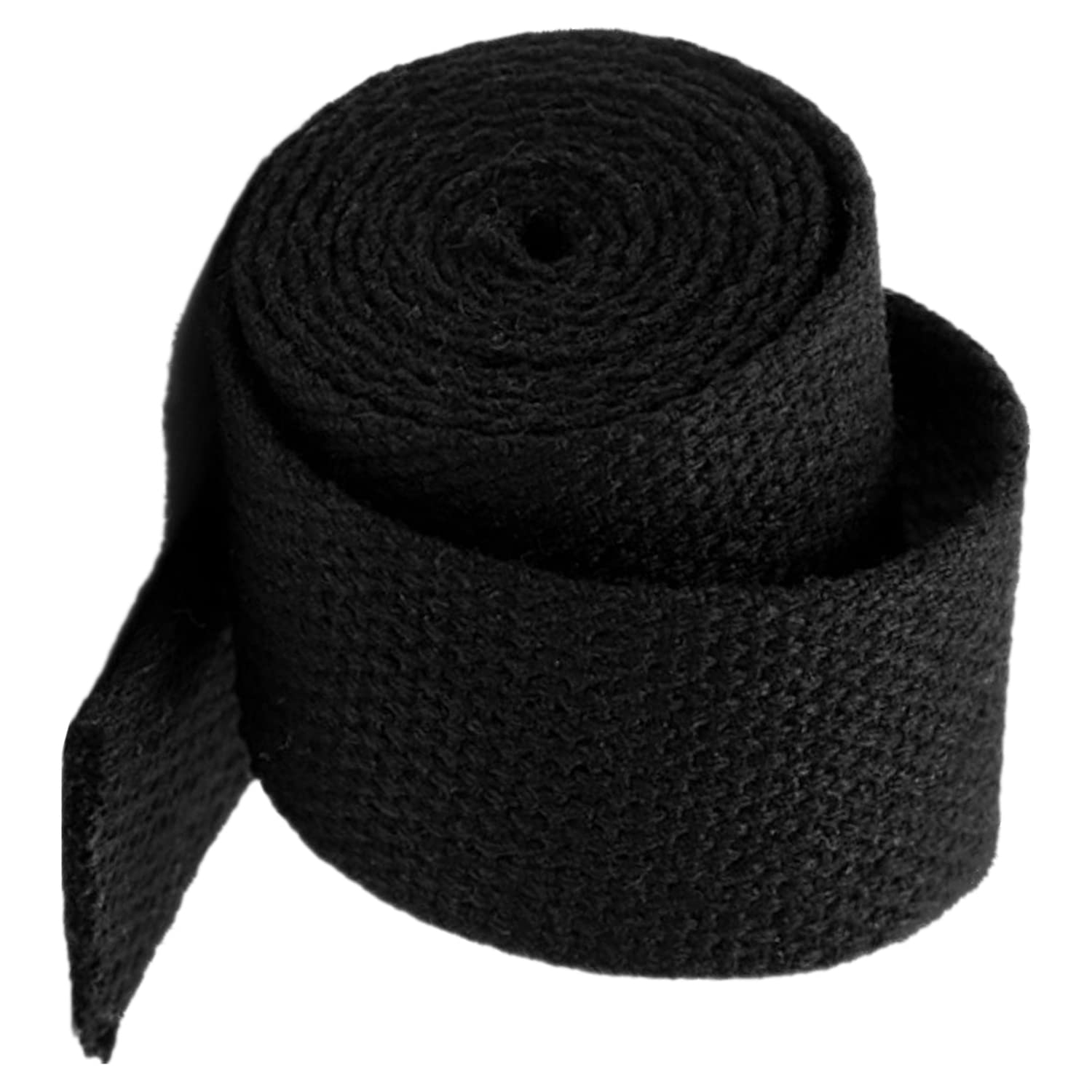 schräge bündeln mit menschlichen Stricken, 20 mm Baumwollgurtband for Taschengurte, Griffe herstellen, Klettergurte(Black,20 Yard) von ELDFLRURB