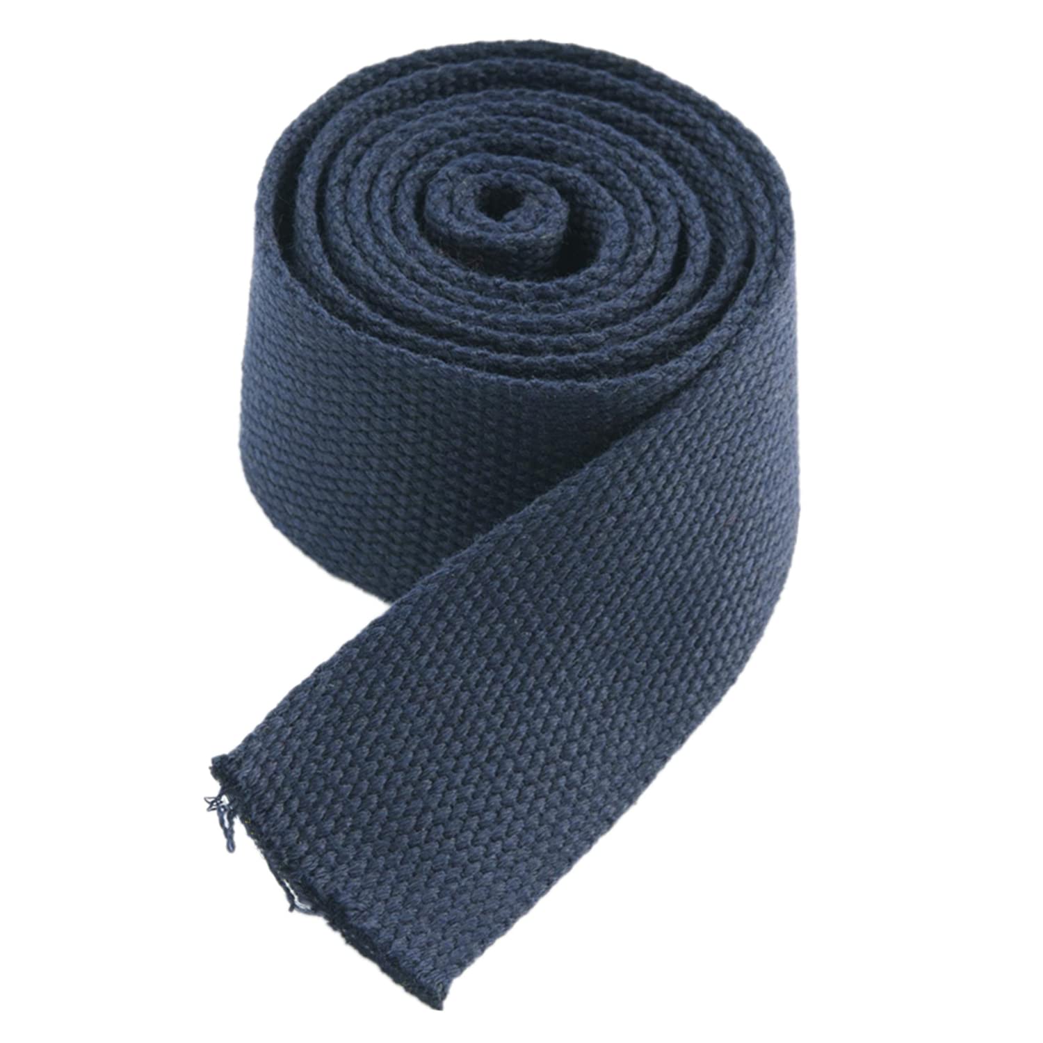 schräge bündeln mit menschlichen Stricken, Gurtband 20mm 25mm 38mm 50mm breit - Baumwollgurtband for Tasche, 9 Meter/Rolle(Dark Blue,25mm) von ELDFLRURB