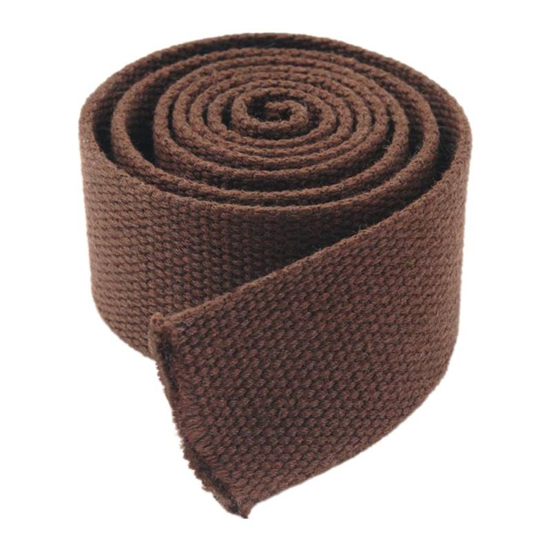 schräge bündeln mit menschlichen Stricken, Gurtband 20mm 25mm 38mm 50mm breit - Baumwollgurtband for Tasche, 9 Meter/Rolle(Dark Brown,50mm) von ELDFLRURB