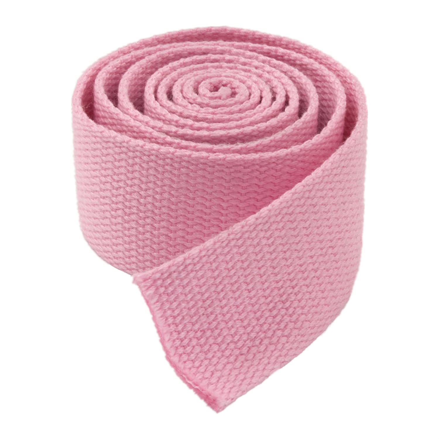 schräge bündeln mit menschlichen Stricken, Gurtband 20mm 25mm 38mm 50mm breit - Baumwollgurtband for Tasche, 9 Meter/Rolle(Pink,25mm) von ELDFLRURB