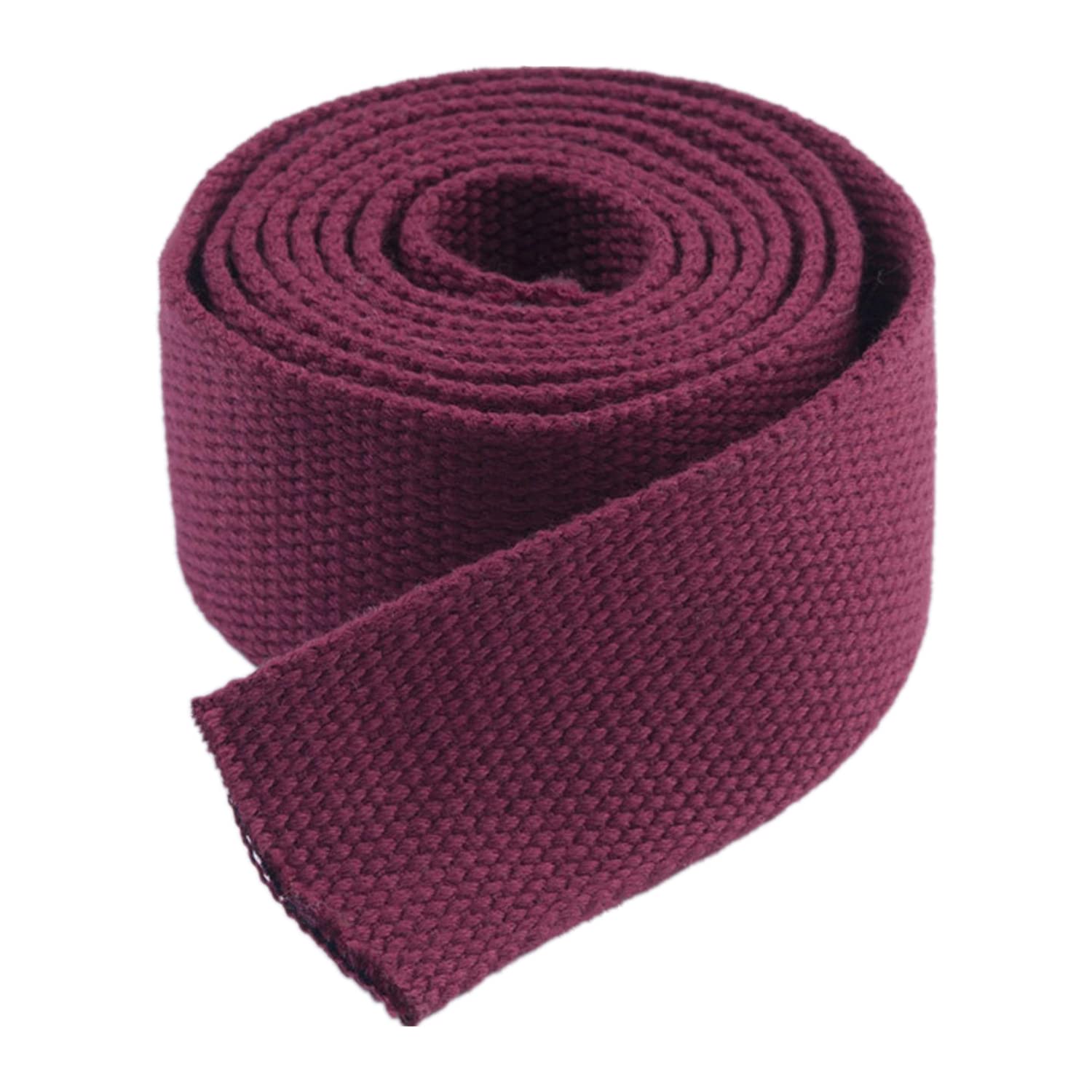 schräge bündeln mit menschlichen Stricken, Gurtband 20mm 25mm 38mm 50mm breit - Baumwollgurtband for Tasche, 9 Meter/Rolle(Wine Red,50mm) von ELDFLRURB