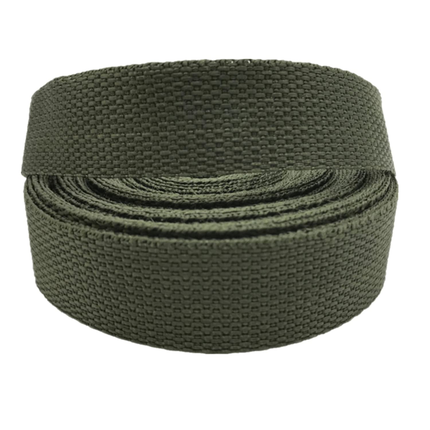 schräge bündeln mit menschlichen Stricken, Gurtband 25 mm, 45,7 m – Polypropylen-Gurtband for Polster, Taschengriffe, Nähen(Army Green,10 Yard) von ELDFLRURB