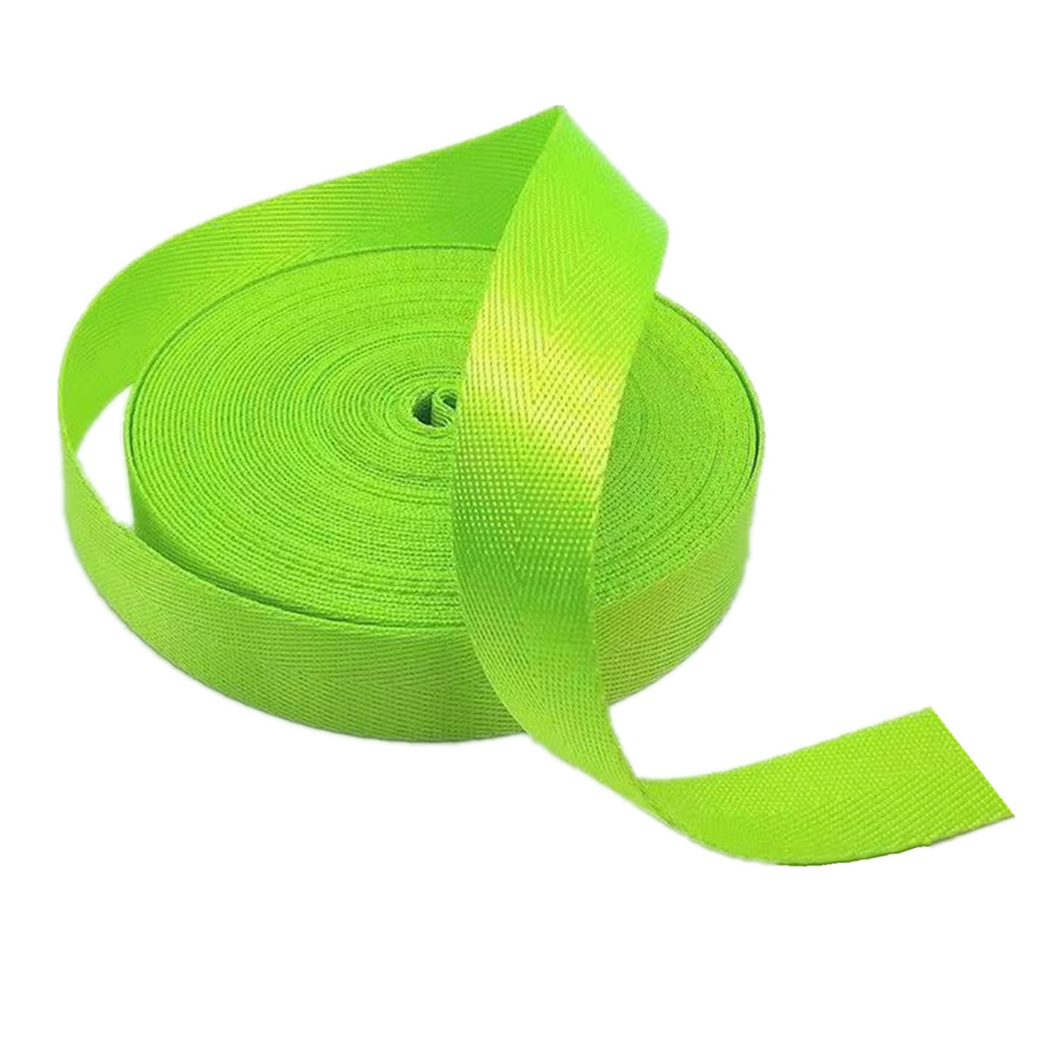 schräge bündeln mit menschlichen Stricken, Gurtband 38 mm, 1,5 Zoll Nylonband for Taschen, Rucksäcke, Gürtel, Basteln, Griffe, Gepäck, Fracht(Brightgreen,20 Yard) von ELDFLRURB