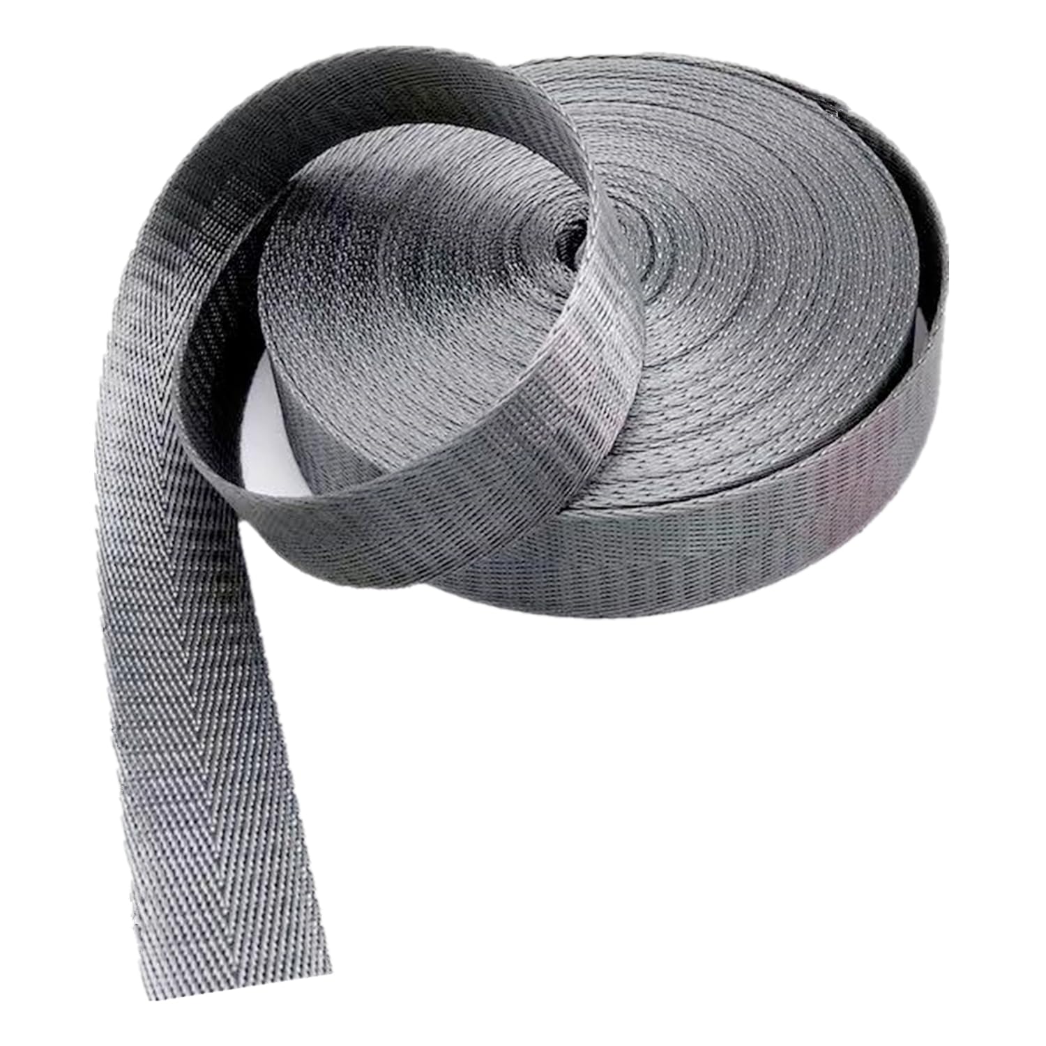 schräge bündeln mit menschlichen Stricken, Gurtband 38 mm, 1,5 Zoll Nylonband for Taschen, Rucksäcke, Gürtel, Basteln, Griffe, Gepäck, Fracht(Grey,20 Yard) von ELDFLRURB