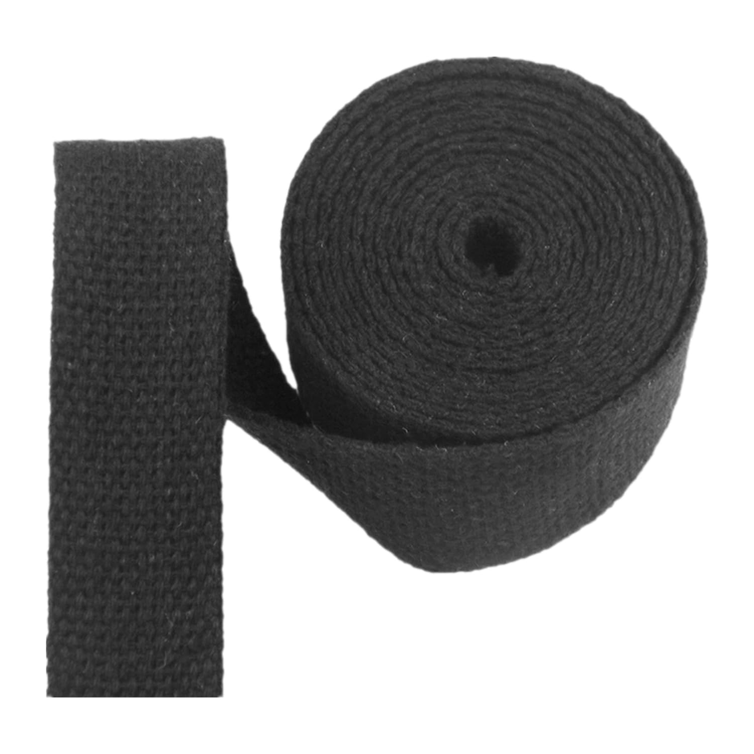 schräge bündeln mit menschlichen Stricken, Gurtband - Baumwoll-Gurtband for Taschengurte, Gepäck-Frachtgurte - 10 Yards/Rolle(Black,38 mm) von ELDFLRURB