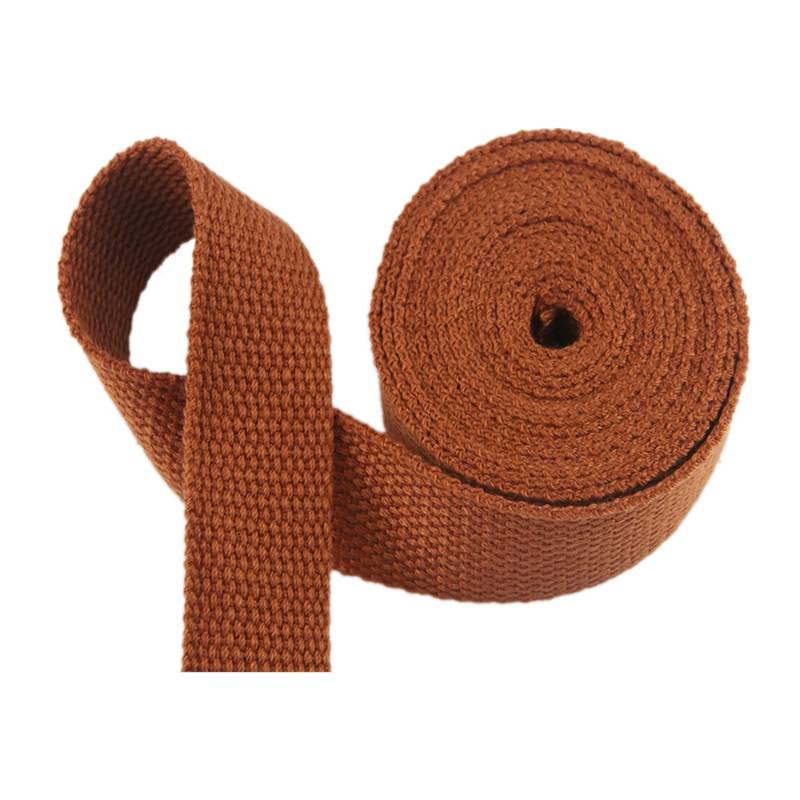 schräge bündeln mit menschlichen Stricken, Gurtband - Baumwoll-Gurtband for Taschengurte, Gepäck-Frachtgurte - 10 Yards/Rolle(Brown,20 mm) von ELDFLRURB