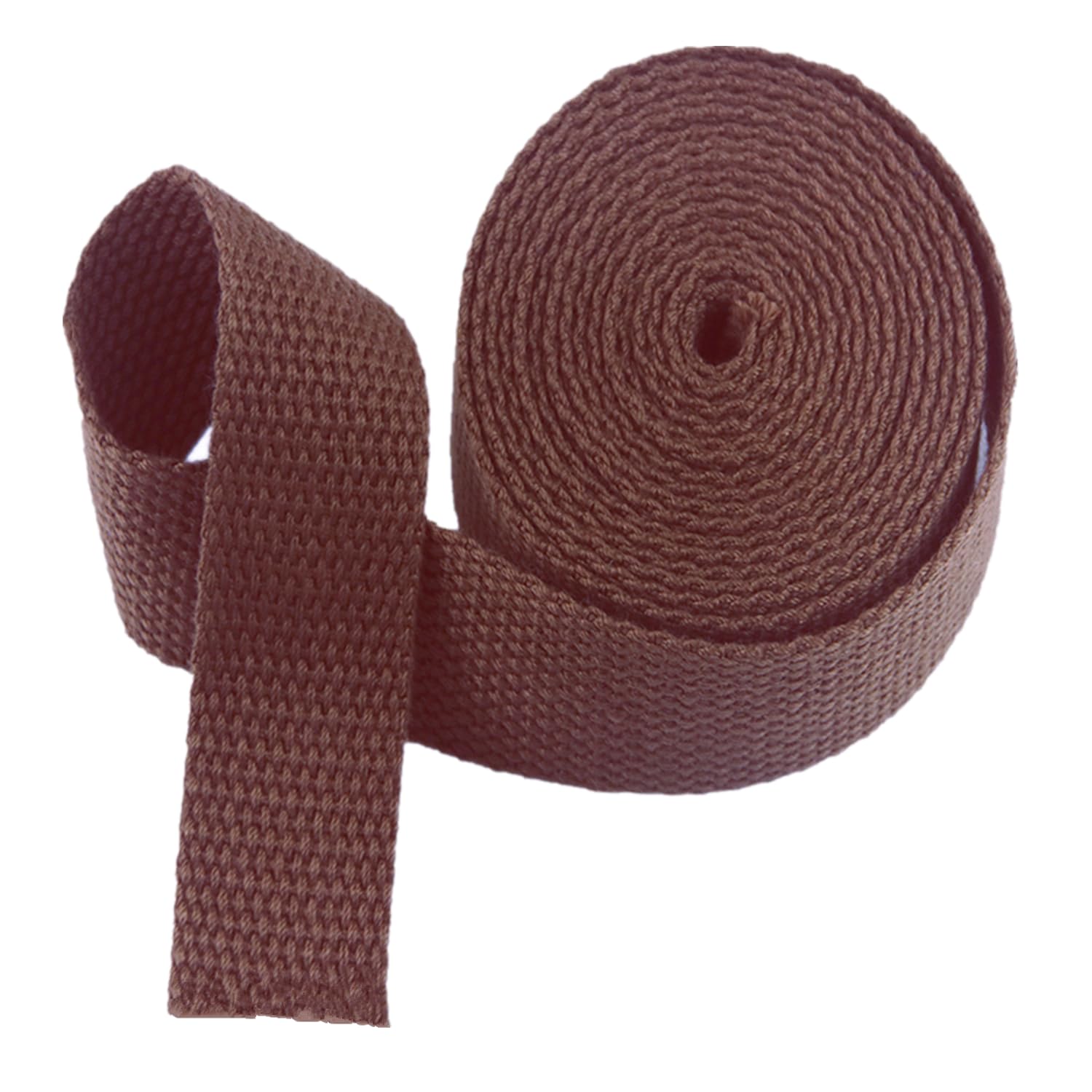 schräge bündeln mit menschlichen Stricken, Gurtband - Baumwoll-Gurtband for Taschengurte, Gepäck-Frachtgurte - 10 Yards/Rolle(Dark Brown,38 mm) von ELDFLRURB