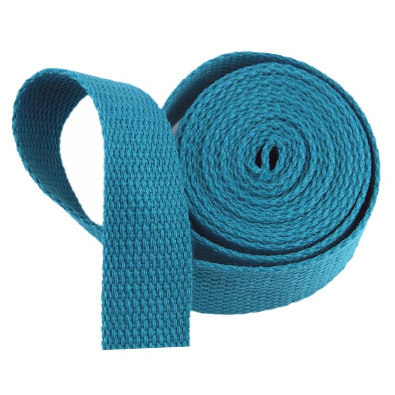 schräge bündeln mit menschlichen Stricken, Gurtband - Baumwoll-Gurtband for Taschengurte, Gepäck-Frachtgurte - 10 Yards/Rolle(Lake Blue,38 mm) von ELDFLRURB