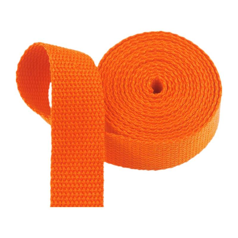 schräge bündeln mit menschlichen Stricken, Gurtband - Baumwoll-Gurtband for Taschengurte, Gepäck-Frachtgurte - 10 Yards/Rolle(Orange,25 mm) von ELDFLRURB