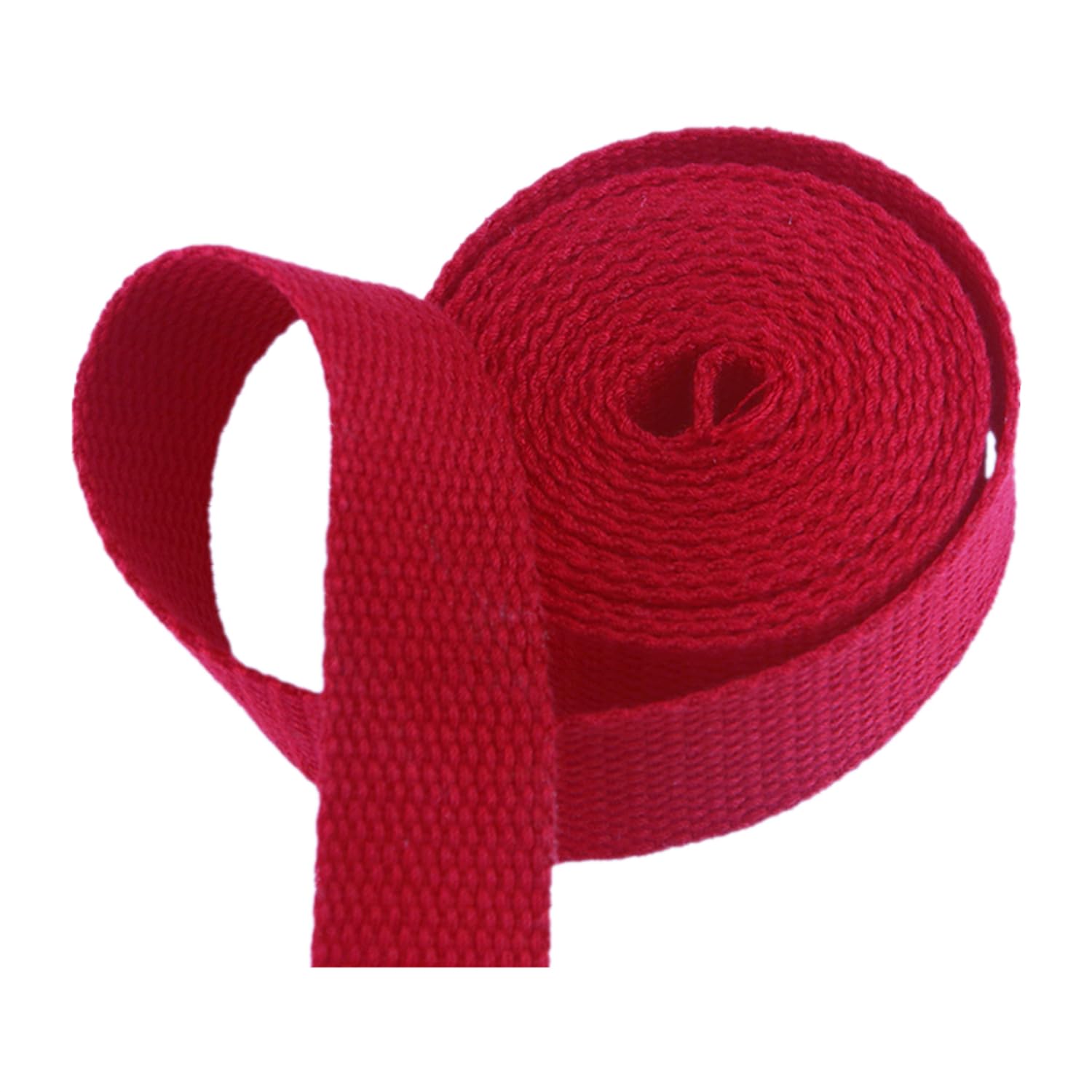 schräge bündeln mit menschlichen Stricken, Gurtband - Baumwoll-Gurtband for Taschengurte, Gepäck-Frachtgurte - 10 Yards/Rolle(Red,20 mm) von ELDFLRURB