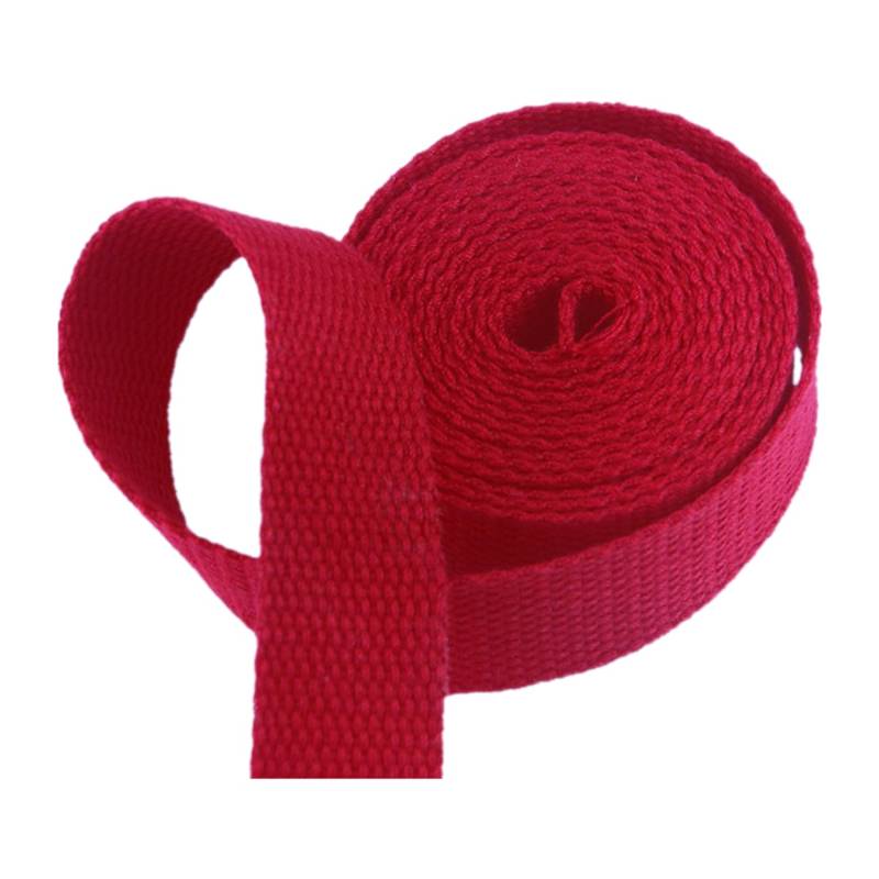 schräge bündeln mit menschlichen Stricken, Gurtband - Baumwoll-Gurtband for Taschengurte, Gepäck-Frachtgurte - 10 Yards/Rolle(Red,38 mm) von ELDFLRURB