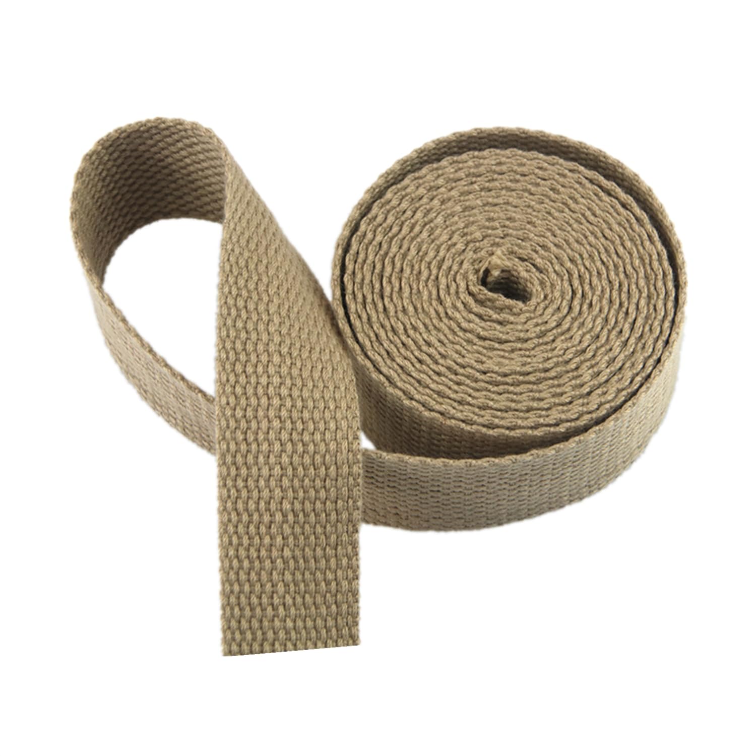 schräge bündeln mit menschlichen Stricken, Gurtband - Baumwoll-Gurtband for Taschengurte, Gepäck-Frachtgurte - 10 Yards/Rolle(Tan,25 mm) von ELDFLRURB