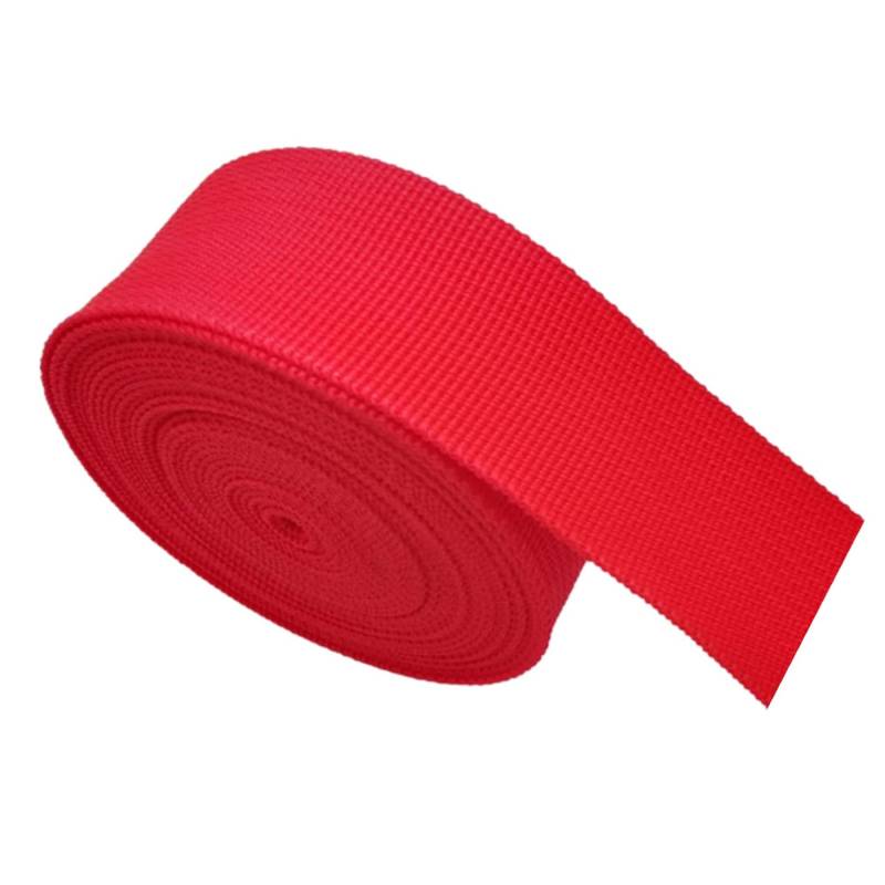 schräge bündeln mit menschlichen Stricken, Polypropylen-Gurtband 20 mm – PP-Gurtband for Taschen, Heimwerkerarbeiten, Rucksäcke, Umreifungen, Gürtel – 10 Yards/Rolle(Red,50 Yard) von ELDFLRURB