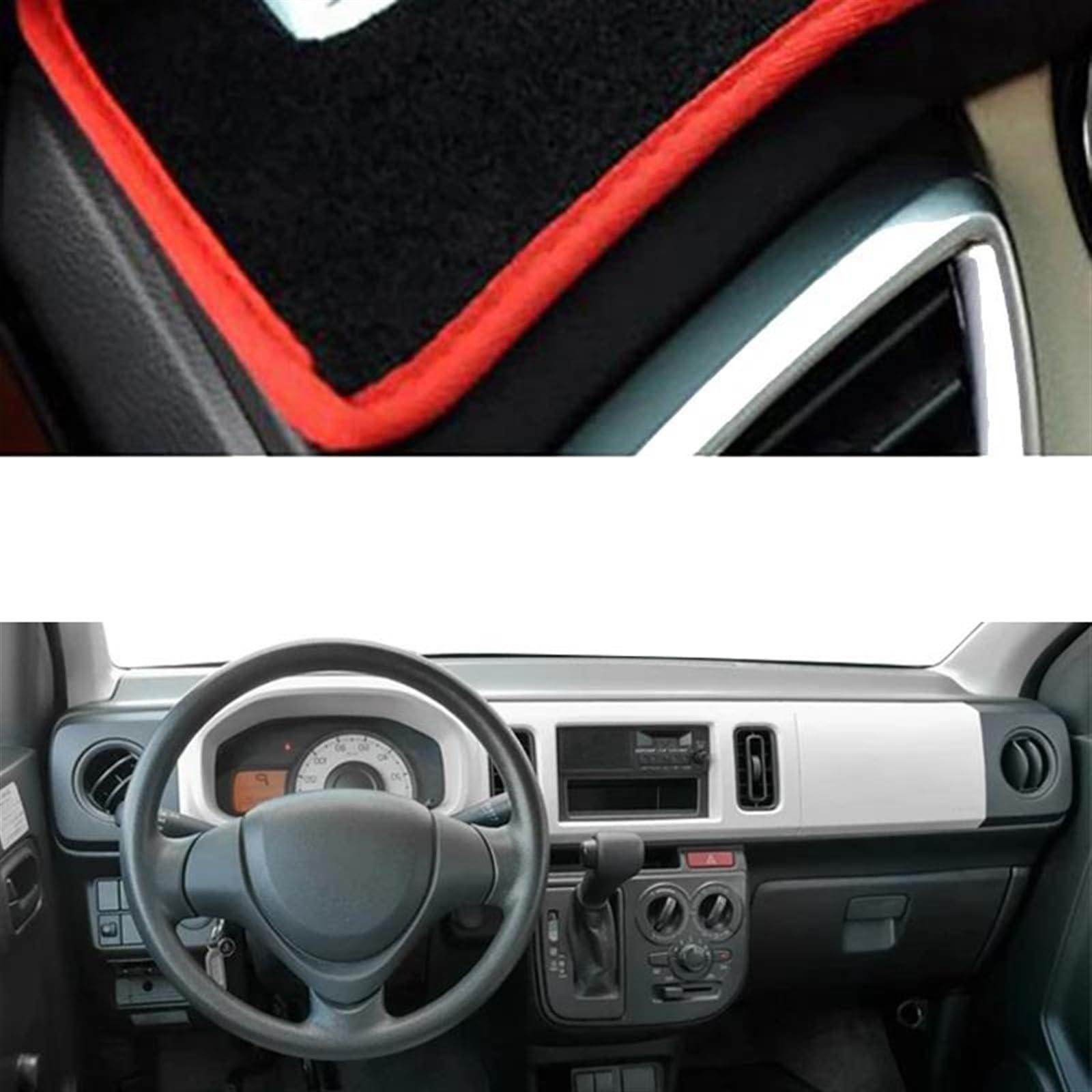 Armaturenbrett Abdeckung Matte Auto Armaturenbrett Abdeckung Dash Matte Teppich Für Suzuki Für Alto 2019 2020 2021 2022 Anti-Sonnenschutz Auto Protector Teppich(Red LHD) von ELDVSUA