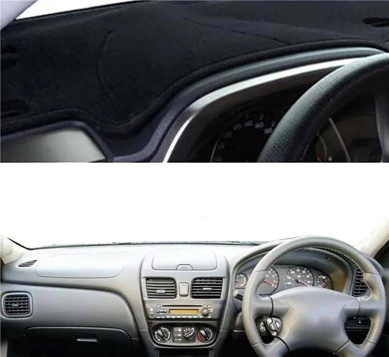 Armaturenbrett Abdeckung Matte Auto Dashboard Abdeckung DashMat Teppich Cape Für Nissan Für Sentra B15 2000 2001 2002 2003 2004 2005 2006 Konsole Protector(Black RHD) von ELDVSUA