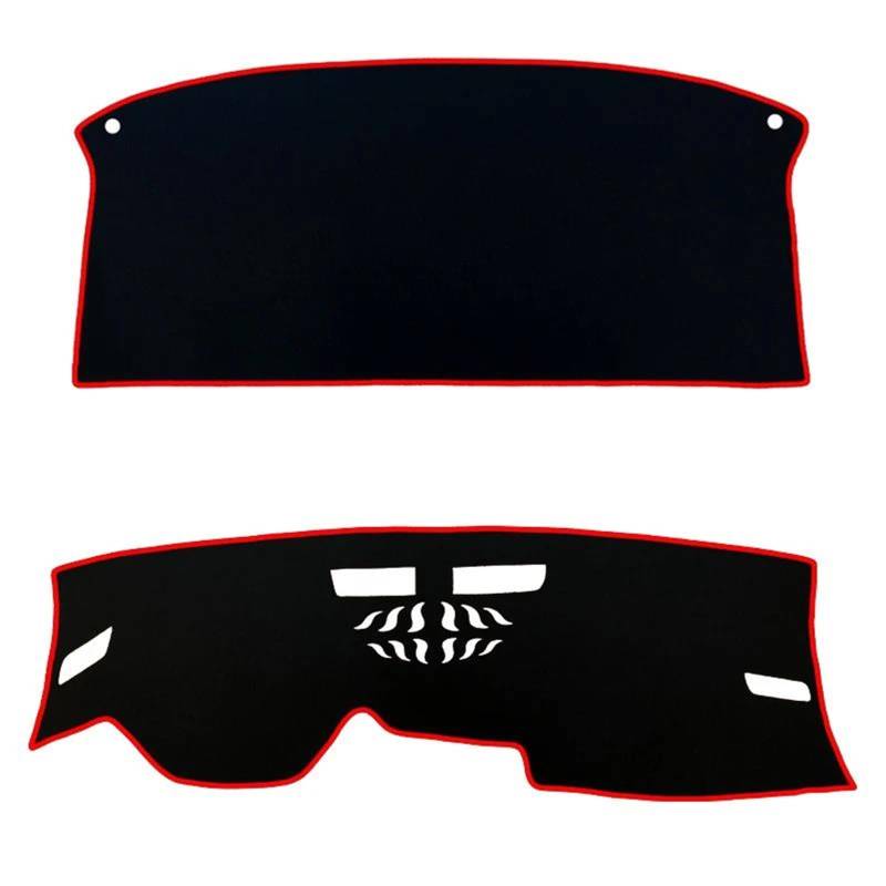 Armaturenbrett Abdeckung Matte Auto Dashboard Abdeckung Sonnenschutz Pad Instrument Panel Teppiche Matte Für VW Für Golf 8 MK8 2020 2021 2022(Front and Rear Red) von ELDVSUA