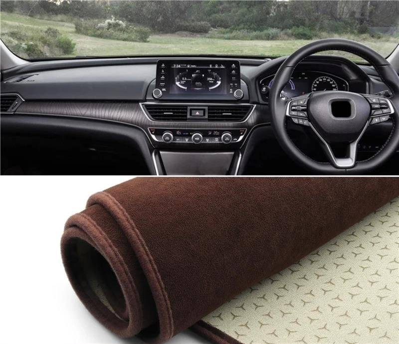 Armaturenbrett Abdeckung Matte Für Accord 10th 2018 2019 2020 2021 2022 Auto Dashboard Abdeckung Sonnenschutz Vermeiden Licht Matte Instrument Panel Teppich(B RHD Brown) von ELDVSUA