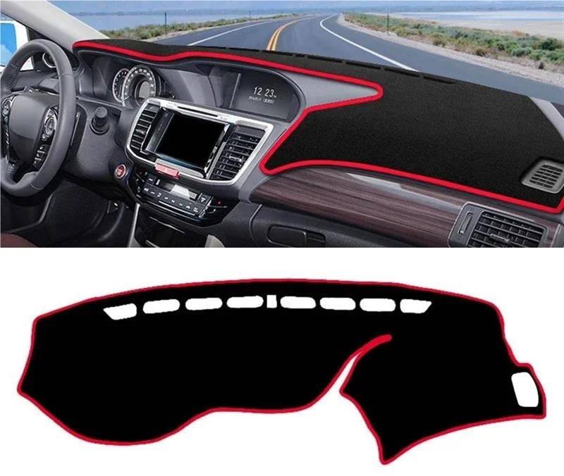 Armaturenbrett Abdeckung Matte Für Accord 9th 2013 2014 2015 2016 2017 Auto Dashboard Sonnenschutz Abdeckung Instrument Panel Nicht-Slip Pad(A LHD Red Side) von ELDVSUA