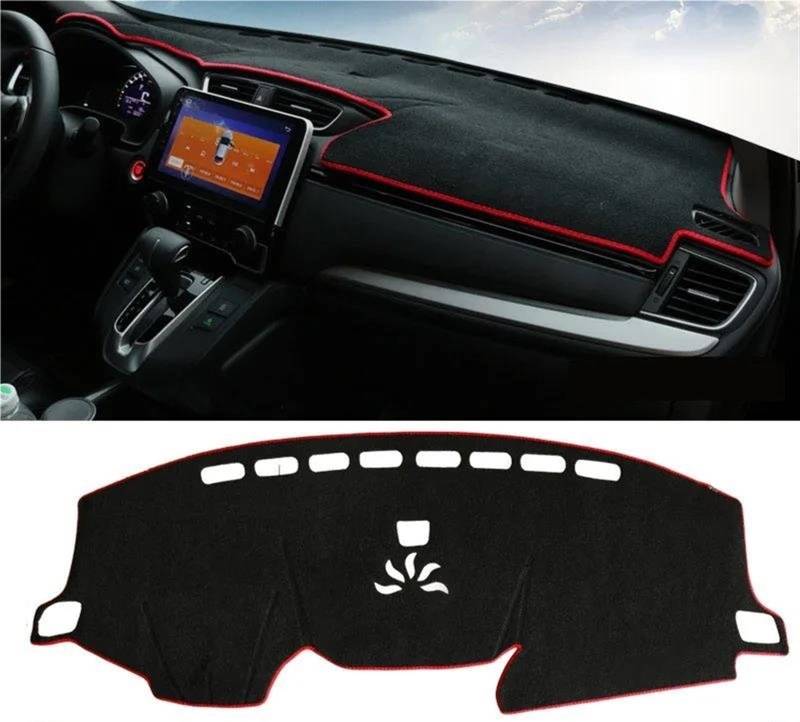 Armaturenbrett Abdeckung Matte Für CRV 5th 2017 2018 2019 2020 2021 2022 Auto Dashboard Abdeckung Matte Vermeiden Licht Pad Instrument Plattform Dashboard Teppich(2017-2022 Red Side) von ELDVSUA