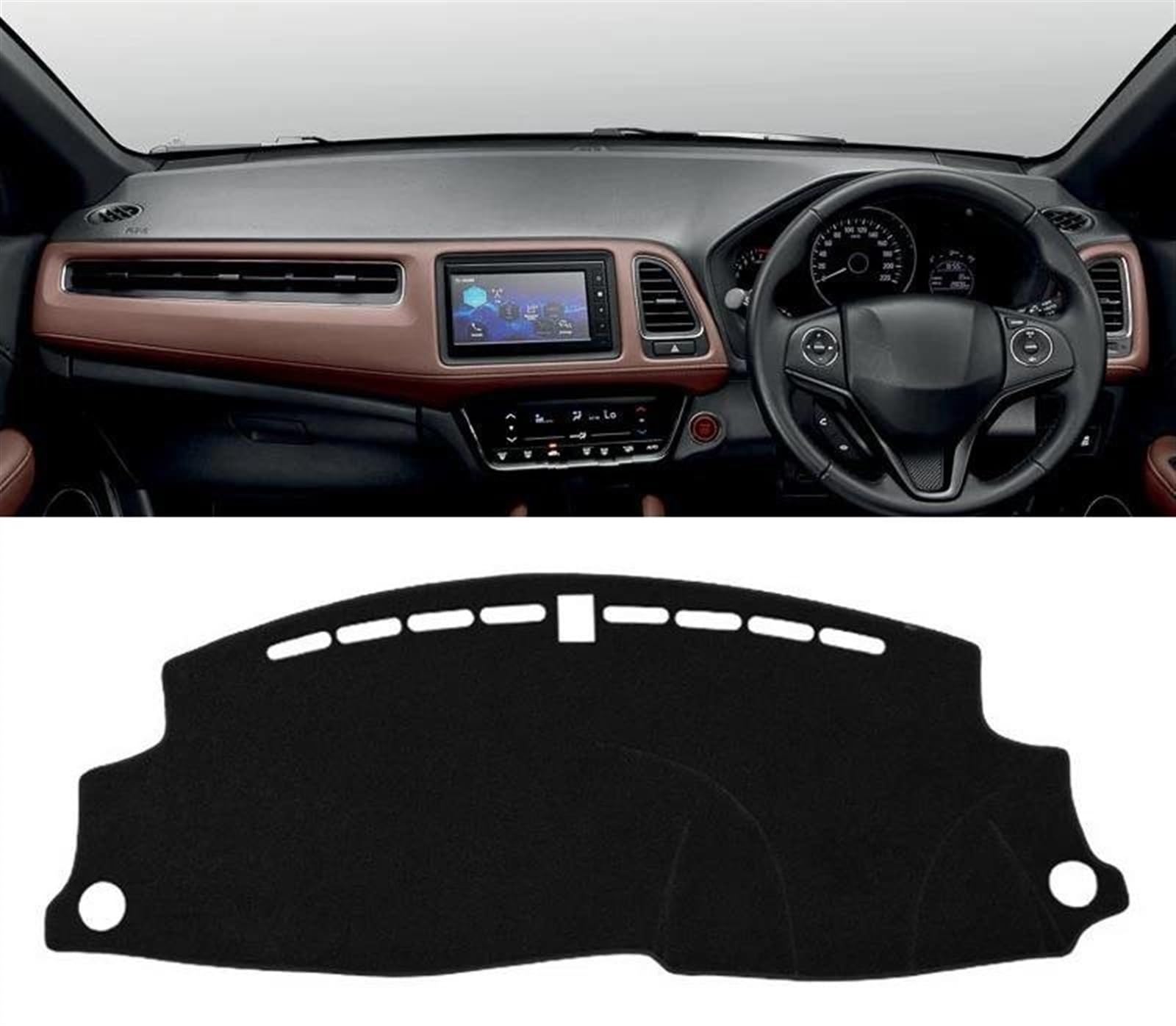 Armaturenbrett Abdeckung Matte Für HR-V Für HRV 2014-2017 2018 2019 2020 Auto-Armaturenbrett-Abdeckungsmatte Vermeiden Sie Lichtpad-Instrumententafel-Teppiche(A RHD Black Side) von ELDVSUA