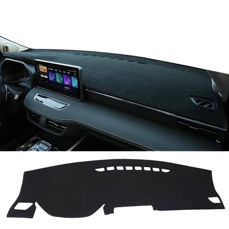 Armaturenbrett Abdeckung Matte Für Haval Für Jolion 2021 2022 2023 2024 Auto Dashboard Abdeckung Sonnenschutz Pads Teppiche Instrument Panel Schreibtisch Matten(No HUD Black LHD) von ELDVSUA