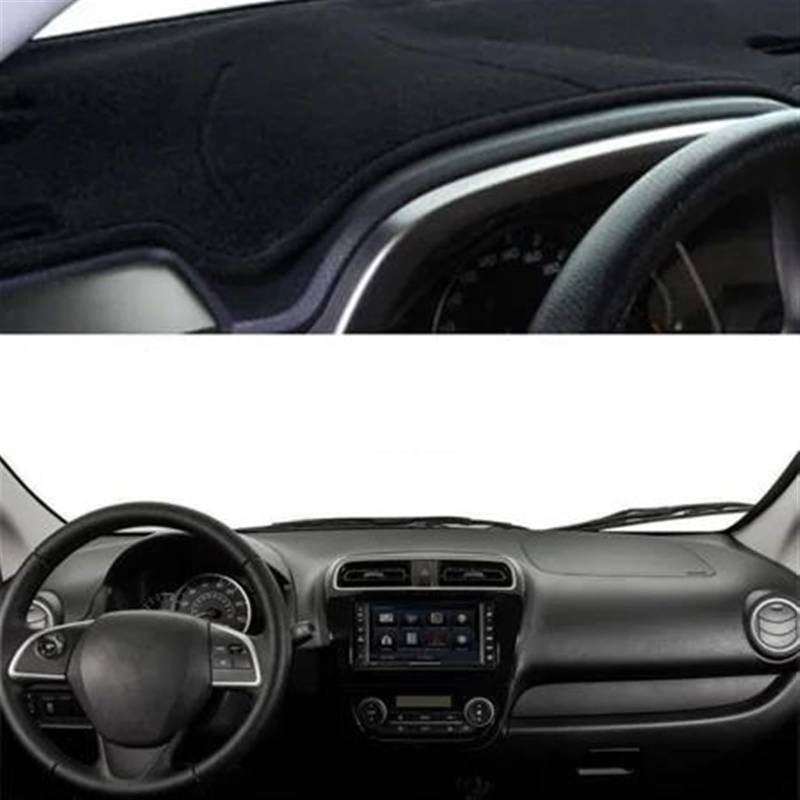 Armaturenbrett Abdeckung Matte Für Mitsubishi Für Mirage G4 2012 2013 2014 2015 2016 2017 2018 2019 Auto Sonnenschutz Auto Dashboard Abdeckung(Black LHD) von ELDVSUA