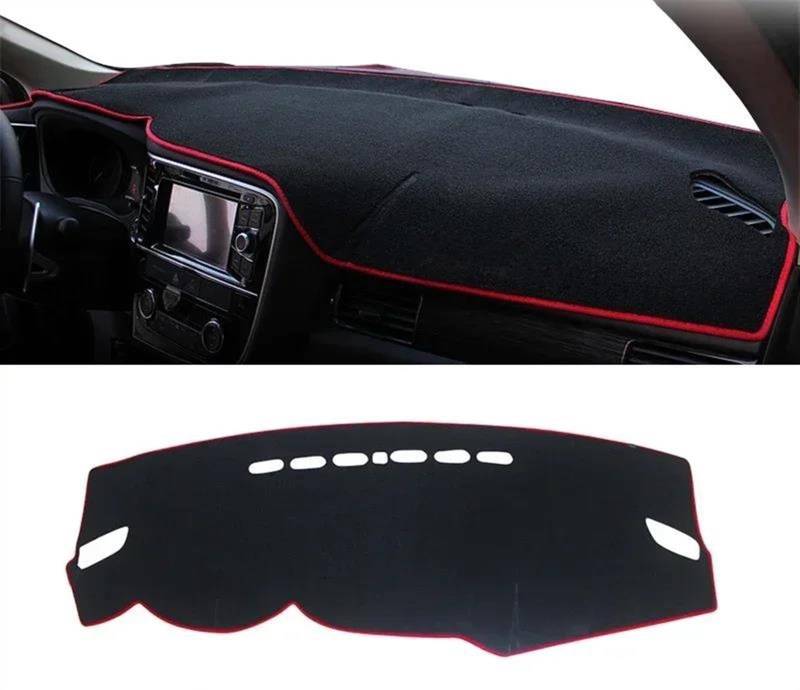 Armaturenbrett Abdeckung Matte Für Mitsubishi Für Outlander 3 III 2013 2014 2015 2016 2017 2018 2019 2020 Auto Armaturenbrett Abdeckung Sonnenschutz rutschfeste Matte(A LHD Red Side) von ELDVSUA