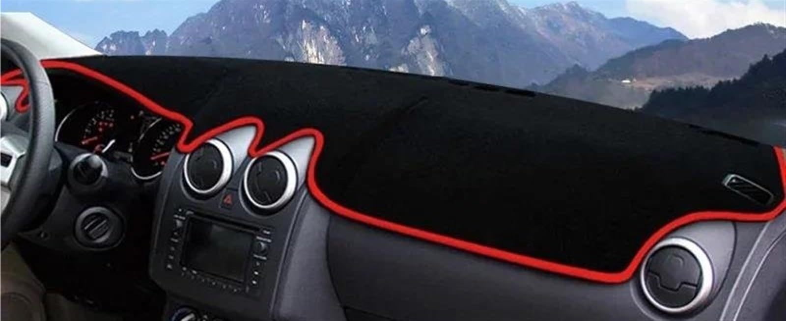 Armaturenbrett Abdeckung Matte Für Nissan Für Qashqai J10 2008 2009 2010 2011 2012 2013 Auto Armaturenbrett Sonnenschutz Abdeckung Matte Instrumententafel Pad(No Display Red) von ELDVSUA