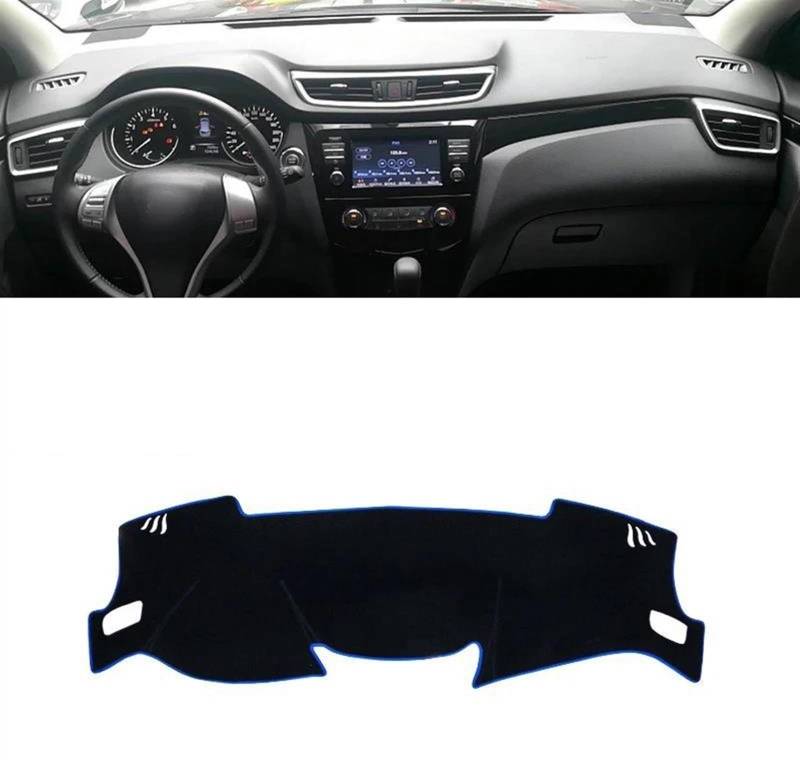 Armaturenbrett Abdeckung Matte Für Nissan Für Qashqai J11 2014 2015 2016 2017 2018 2019 2020 Auto Armaturenbrett Abdeckung Dash Matte Sonnenschutz Instrument(A Blue Side LHD) von ELDVSUA