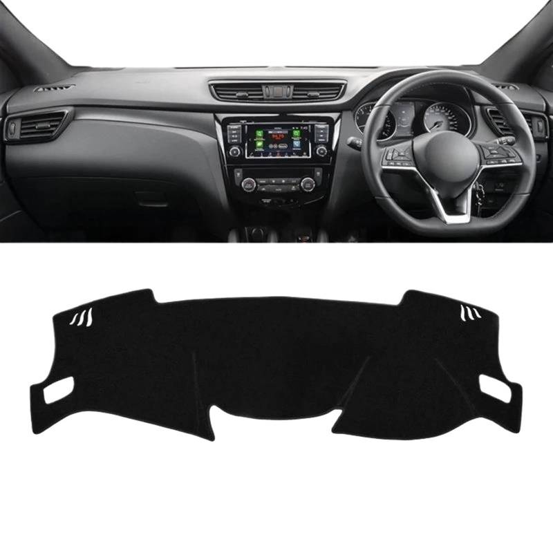 Armaturenbrett Abdeckung Matte Für Nissan Für Qashqai J11 2014 2015 2016 2017 2018 2019 2020 Auto Armaturenbrettabdeckung Vermeiden Sie Lichtpad Instrumententafelmatte(A Black Side RHD) von ELDVSUA