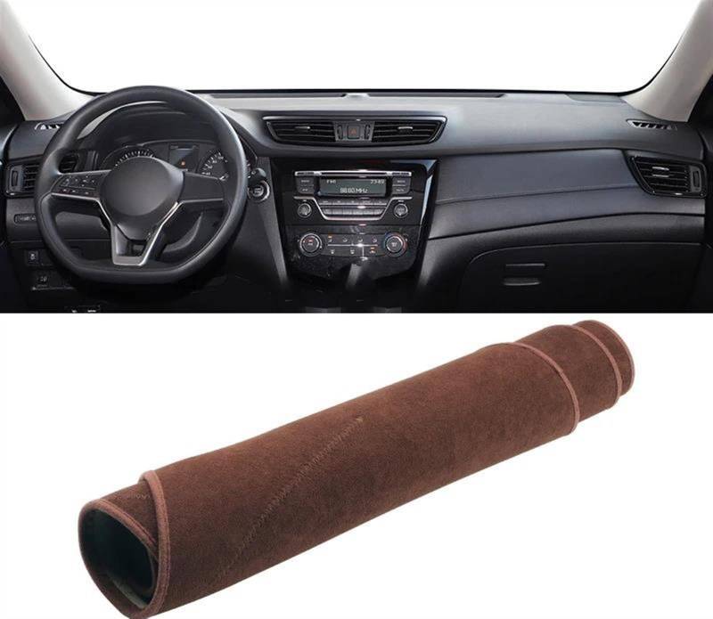 Armaturenbrett Abdeckung Matte Für Nissan Für X-Trail T32 2014 2015 2016 2017 2018 2019 2020 Armaturenbrettabdeckung Vermeiden Sie Lichtpad Anti-UV-Teppiche Matte(B Brown LHD) von ELDVSUA