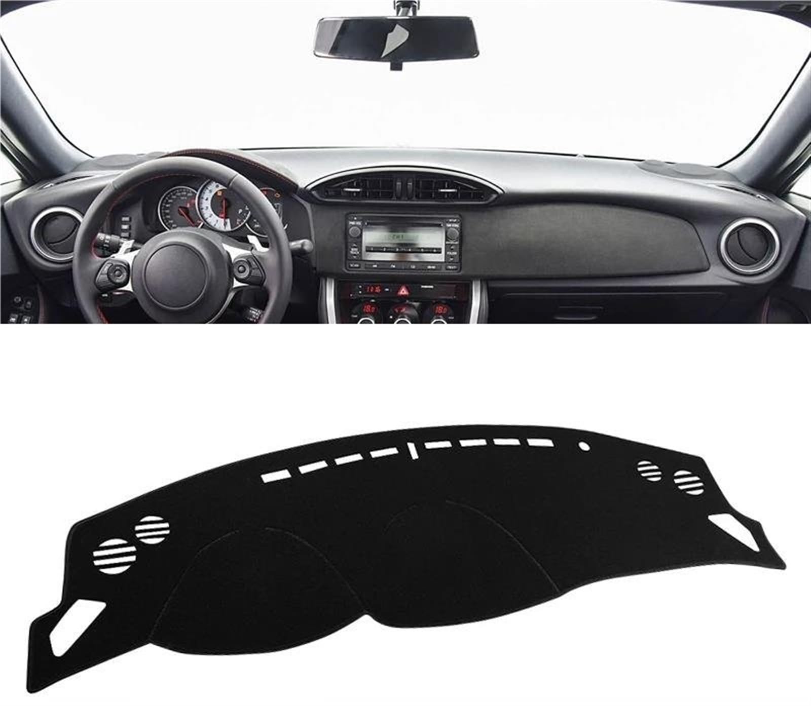 Armaturenbrett Abdeckung Matte Für Toyota 86 2012 2013 2014 2015 2016 2017 2018 2019 2020 Auto Dashboard Abdeckung Sonnenschutz Pad(A Black Side LHD) von ELDVSUA