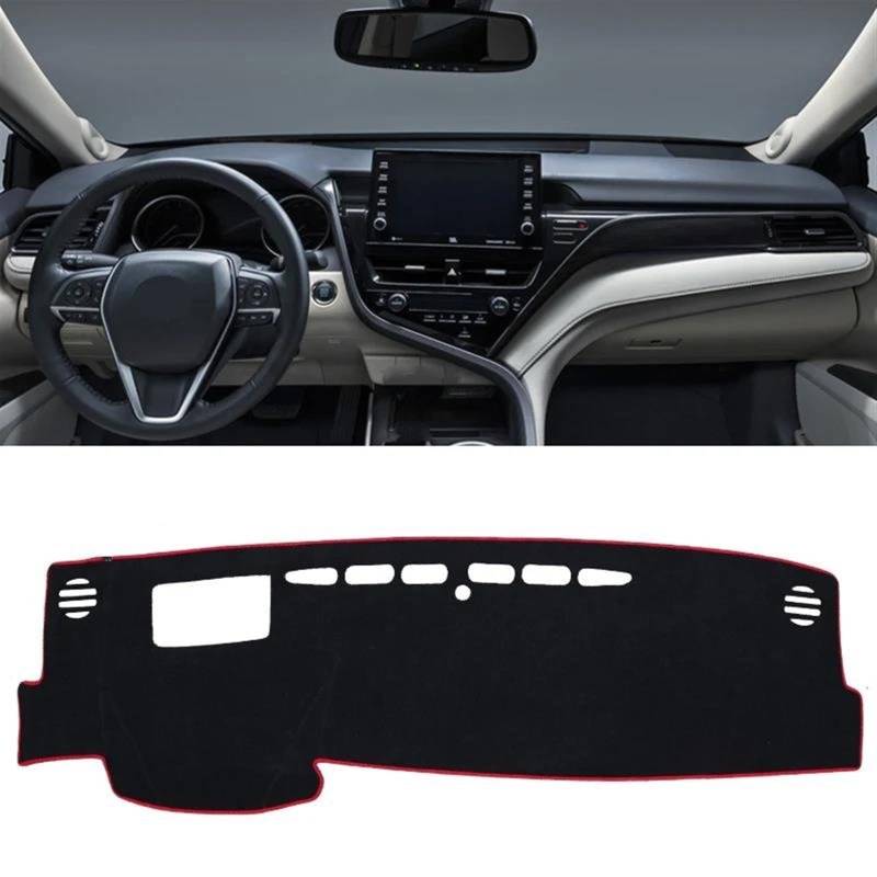 Armaturenbrett Abdeckung Matte Für Toyota Für Camry XV70 70 2018 2019 2020 2021 2022 2023 Auto Dashboard Abdeckung Matte Auto Dashboard Sonnenschutz Pad(A LHD Red Side) von ELDVSUA