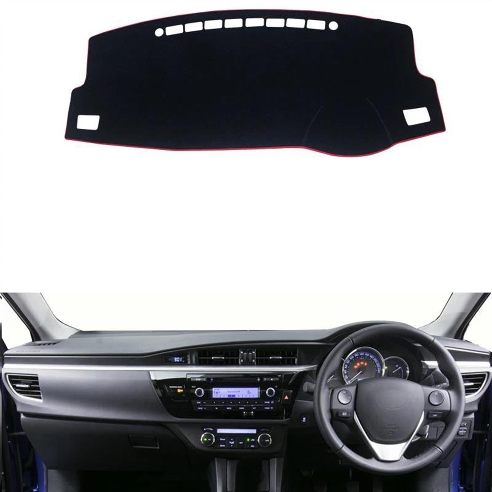 Armaturenbrett Abdeckung Matte Für Toyota Für Corolla 2014 2015 2016 20172018 Auto Dashboard Vermeiden Licht Pad Instrument Plattform Schreibtisch Abdeckung Matten(Front Red Side RHD) von ELDVSUA