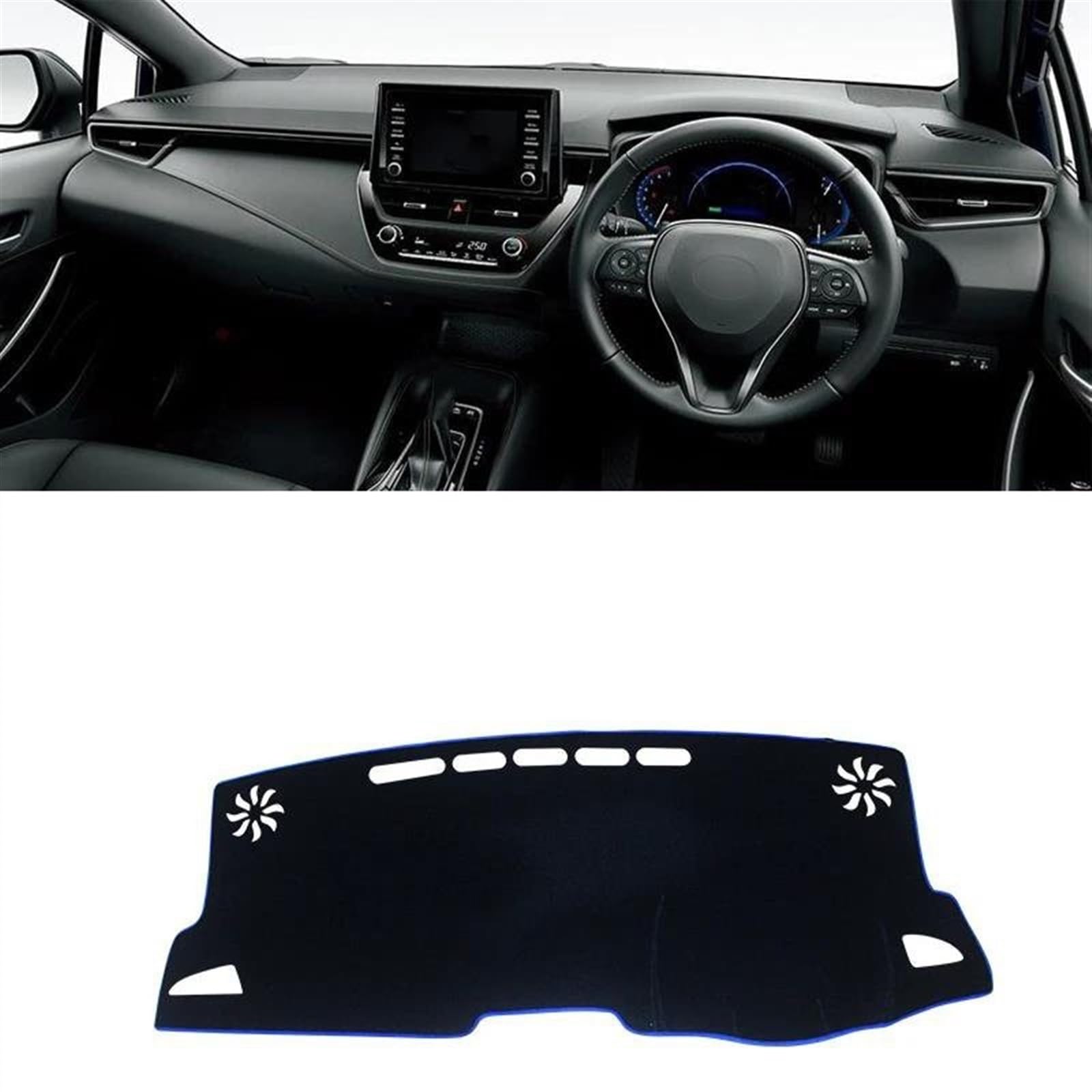 Armaturenbrett Abdeckung Matte Für Toyota Für Corolla E210 2019 2020 2021 2022 2023 2024 Für Hybrid Auto Dashboard Abdeckung Dash Matte Sonnenschutz Pad(A RHD Blue Side) von ELDVSUA