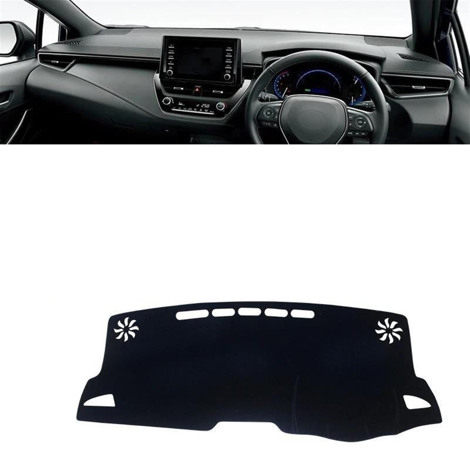 Armaturenbrett Abdeckung Matte Für Toyota Für Corolla E210 Für Hybrid 2019 2020 2021 2022 2023 2024 Auto Dashboard Abdeckung Sonnenschutz Pad(A RHD Black Side) von ELDVSUA